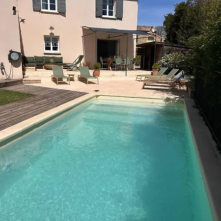 Maison Contemporaine Avec Piscine Proche D'uzes- 3 - Jardin Et Barbecue