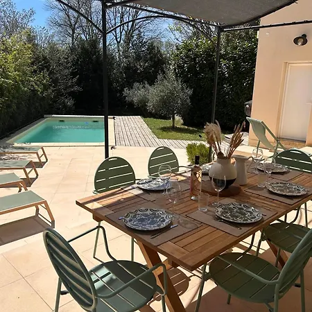Maison Contemporaine Avec Piscine Proche D'uzes- 3 - Jardin Et Barbecue Willa