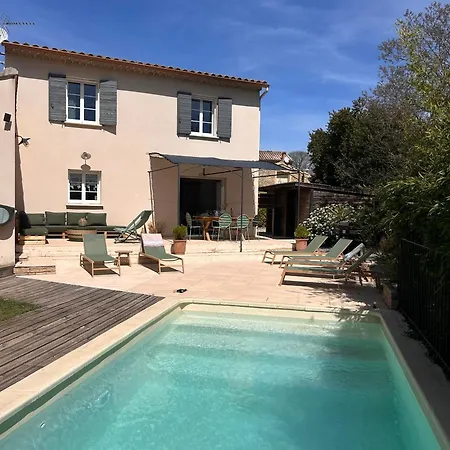 Maison Contemporaine Avec Piscine Proche D'uzes- 3 - Jardin Et Barbecue Saint-Laurent-la-Vernède
