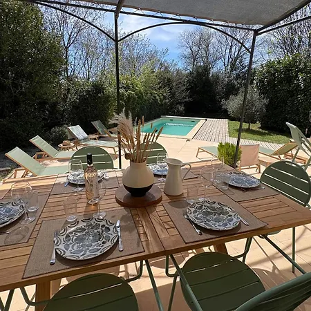 Maison Contemporaine Avec Piscine Proche D'uzes- 3 - Jardin Et Barbecue * Saint-Laurent-la-Vernède