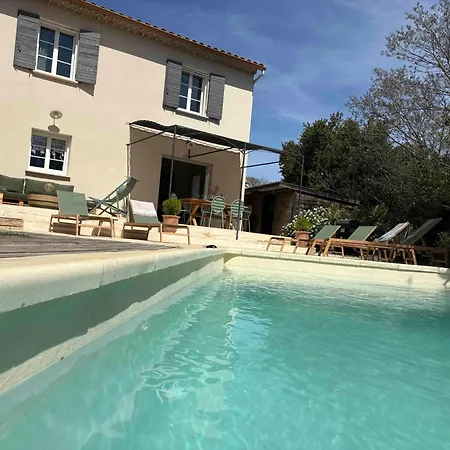 Maison Contemporaine Avec Piscine Proche D'uzes- 3 - Jardin Et Barbecue Willa *